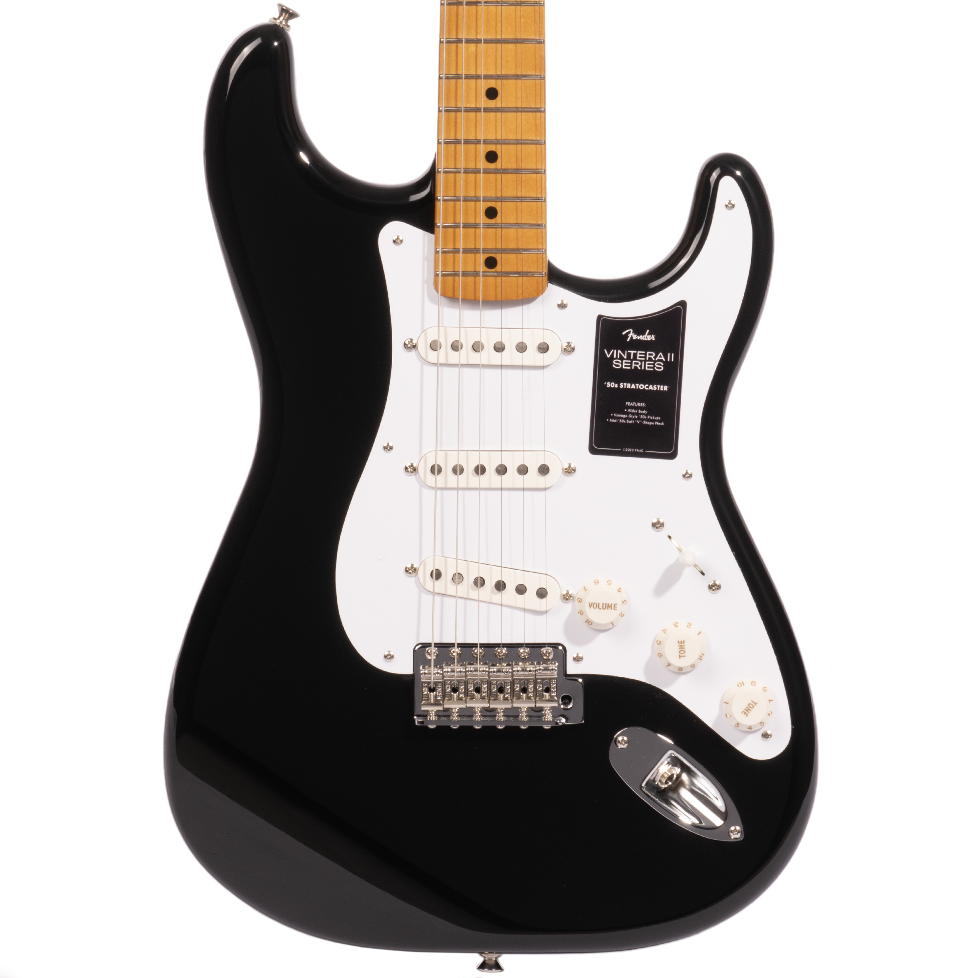 Fender Vintera II ‘50s Stratocaster Electric Guitar, Maple Fingerboard,  Black