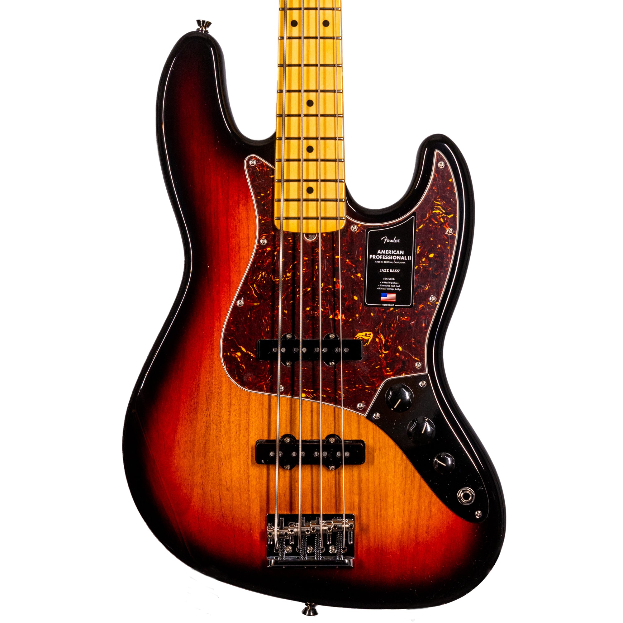 Fender American Professional II Jazz Bass, Maple Fingerboard, 3-Color