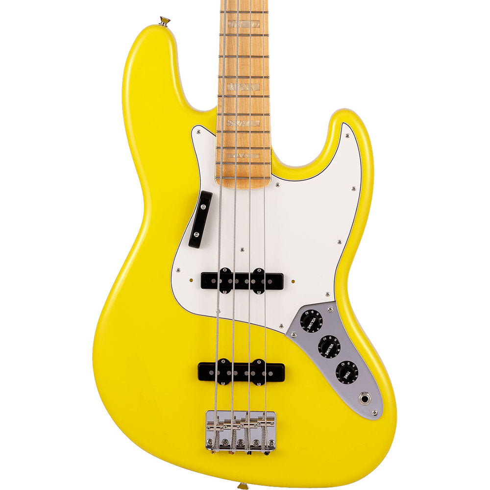 Fender Made In Japan Limited International Color Jazz Bass Guitar, Maple,  Monaco Yellow