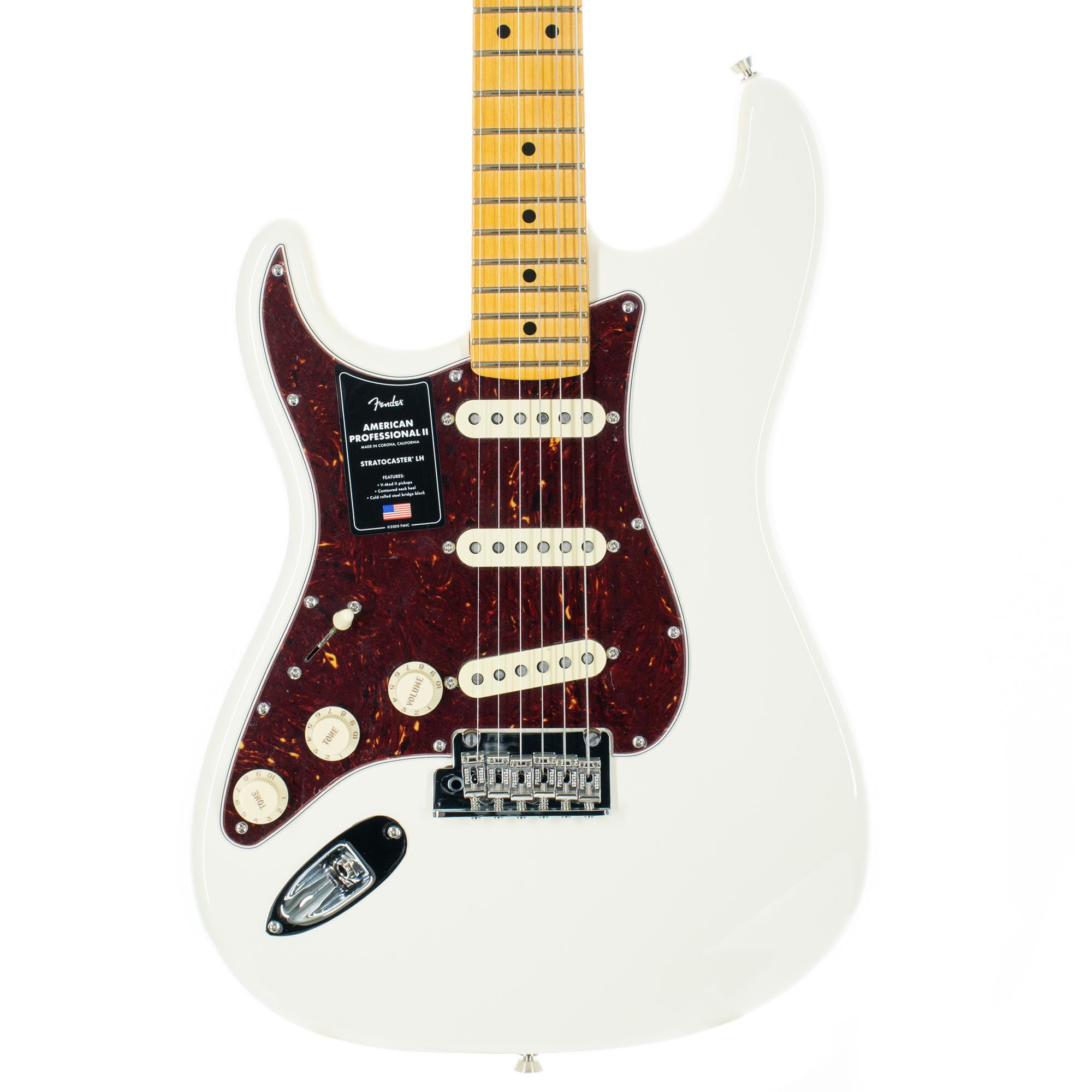 Fender American Professional II Stratocaster Lefty Maple, Olympic Whit