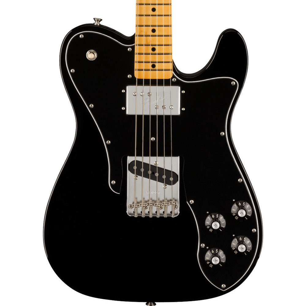 Fender American Vintage II 1977 Telecaster Custom Electric Guitar, Maple,  Black