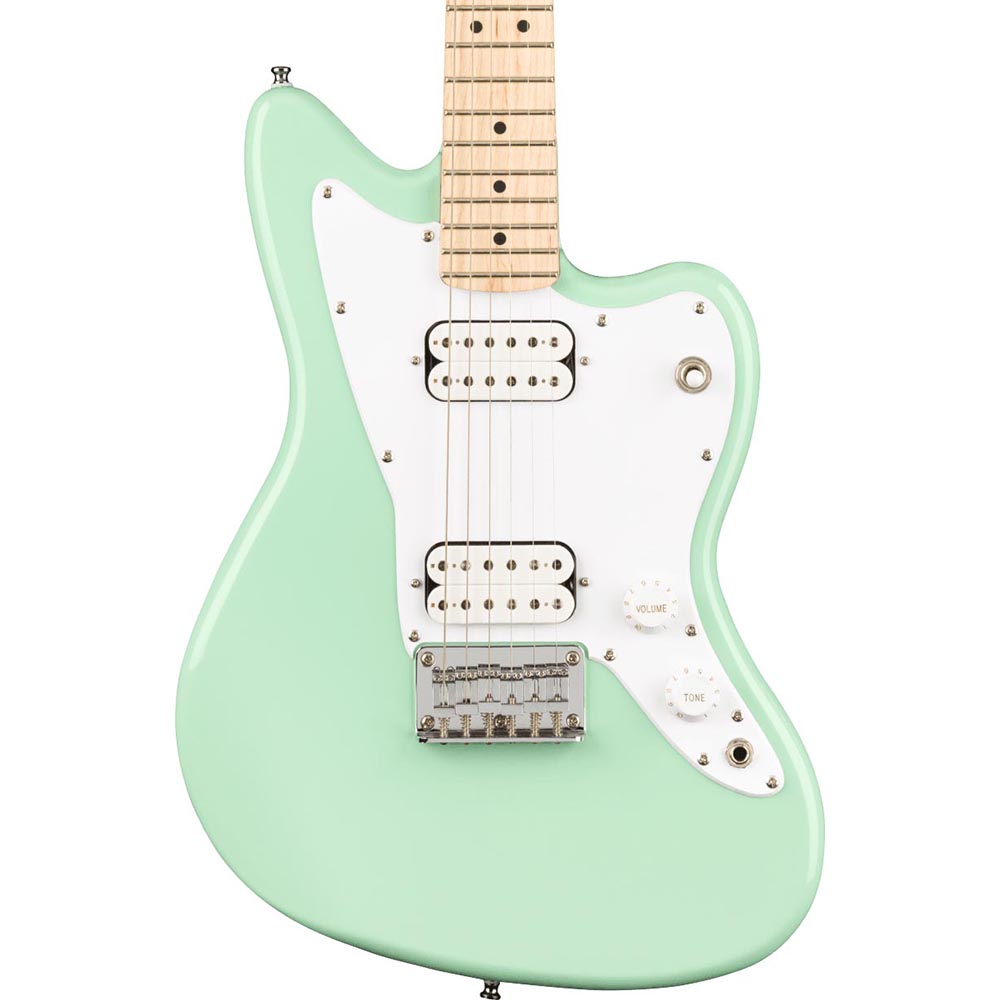 Squier Mini Jazzmaster HH Maple, White Pickguard Surf Green