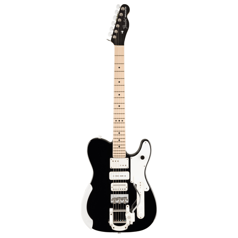 Fender Jack White Triplecaster Chambered Electric Guitar, Maple Fingerboard, Black