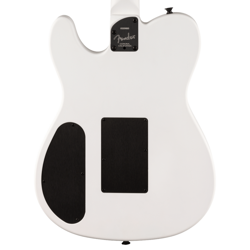 Fender Jack White Triplesonic Acoustasonic Telecaster Guitar, Satin Arctic White w/ Black Top