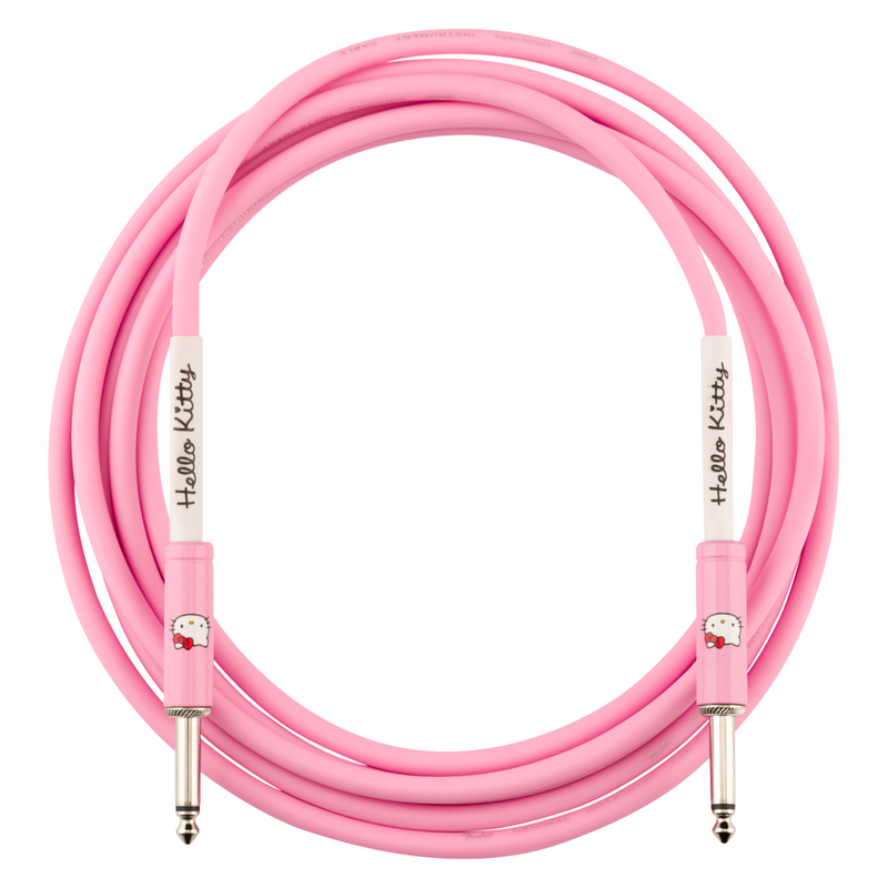 Fender Original 10' Instrument Cable, Hello Kitty, Pink