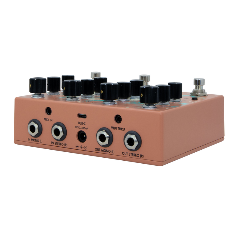 Walrus Audio Qi Etherealizer Stereo Multi Effect Pedal, Terracotta