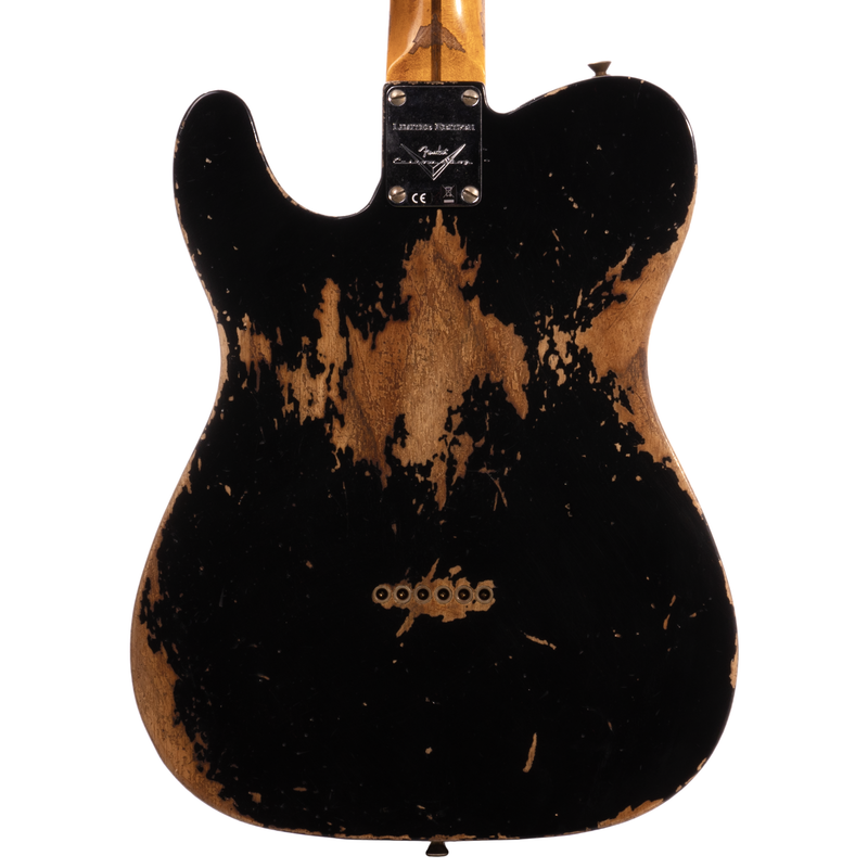 Fender Custom Shop Limited Edition '51 Telecaster Electric Guitar, Super Heavy Relic, Aged Black