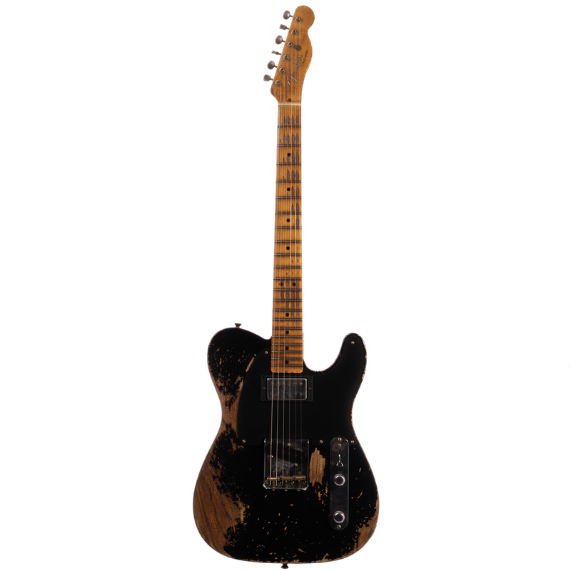 Fender Custom Shop Limited Edition '51 Telecaster Electric Guitar, Super Heavy Relic, Aged Black