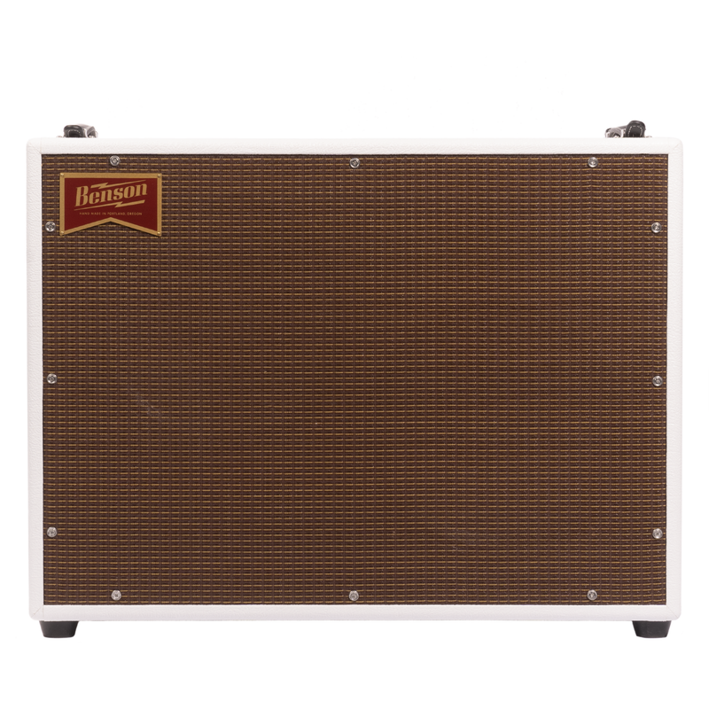 Benson Amps Bellringer 2x12 Combo Guitar Amplifier, White/Oxblood