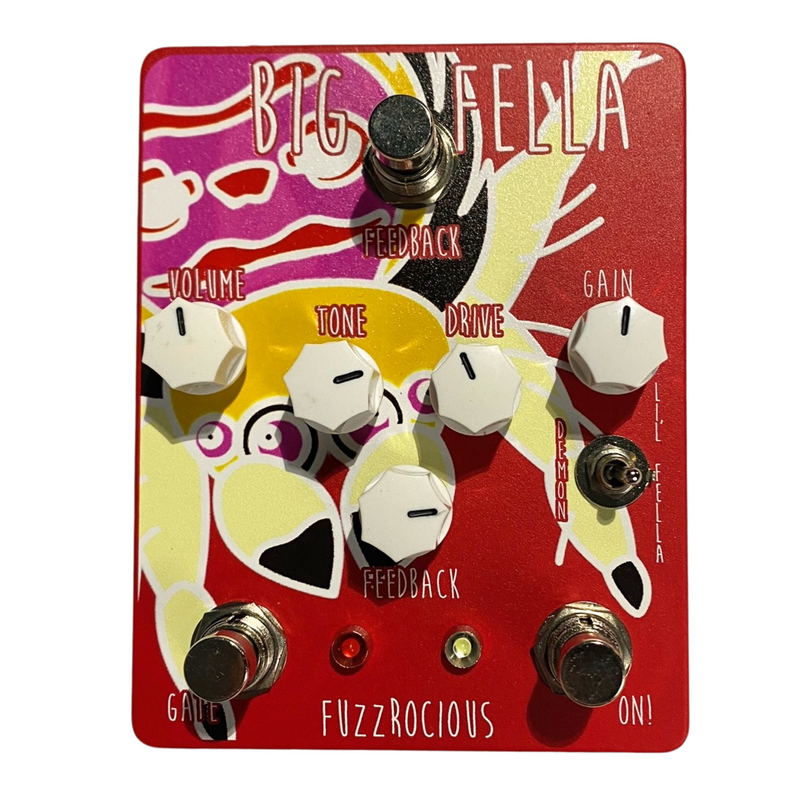 Fuzzrocious Big Fella Overdrive/Distortion Effect Pedal, Russo Music Exclusive Red