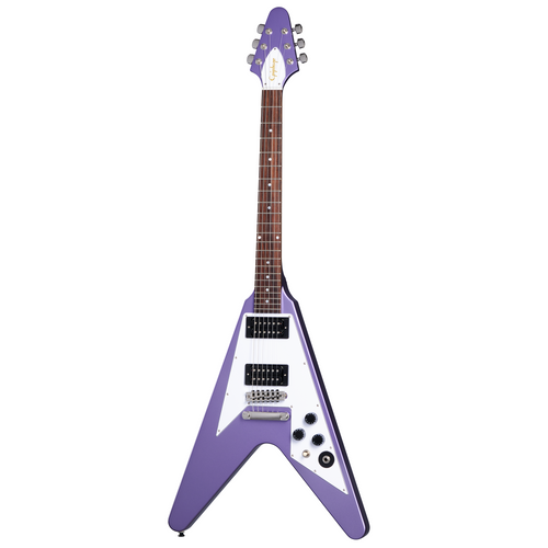 Epiphone Kirk Hammett '79 Flying V Electric Guitar, Purple Metallic, w