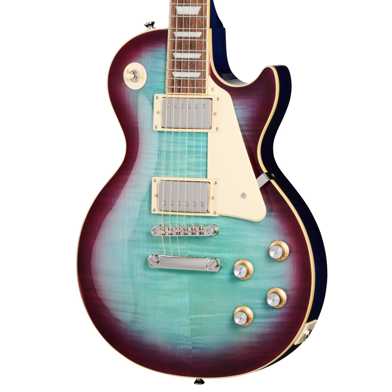 Epiphone Les Paul Standard ‘60s Figured Electric Guitar, Blueberry Burst w/ Premium Gig Bag