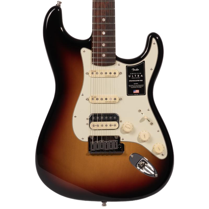 Fender American Ultra Stratocaster Electric Guitar HSS, Rosewood Fingerboard, Ultraburst