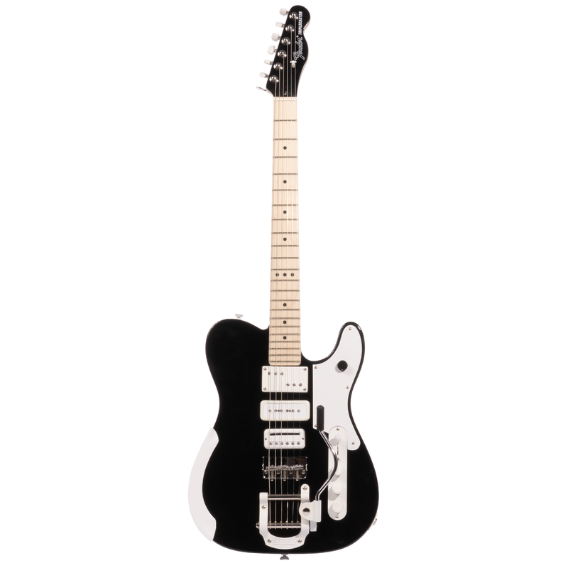 Fender Jack White Triplecaster Chambered Electric Guitar, Maple Fingerboard, Black