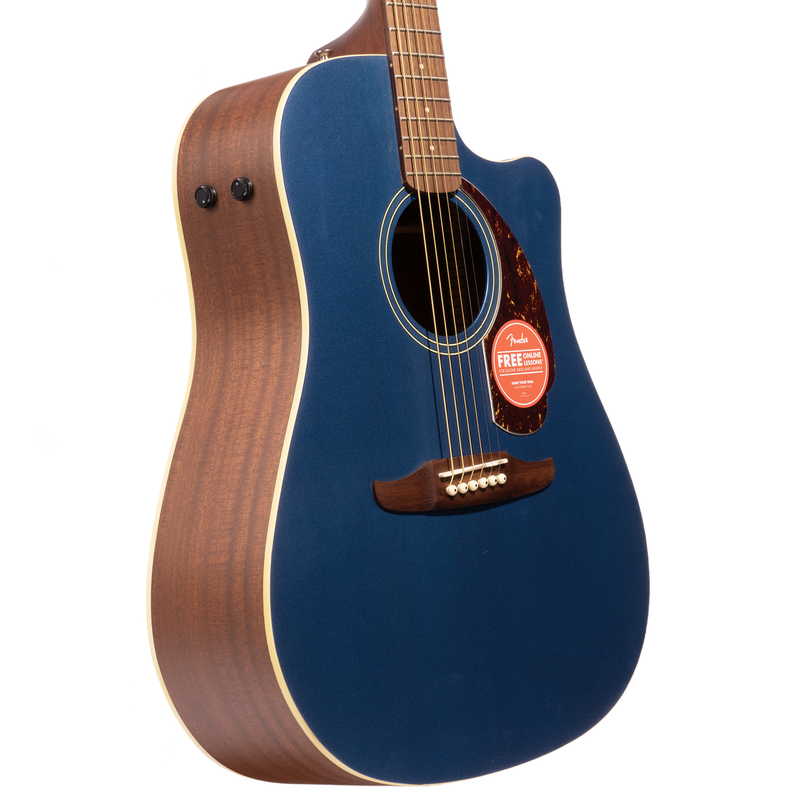 blue acoustic guitar fender