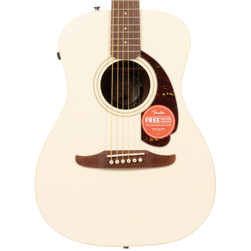 Fender Malibu Player Acoustic-Electric Guitar, Walnut Fingerboard, Olympic  White