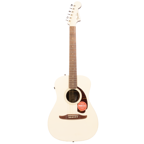 Fender Malibu Player Acoustic-Electric Guitar, Walnut Fingerboard, Olympic  White