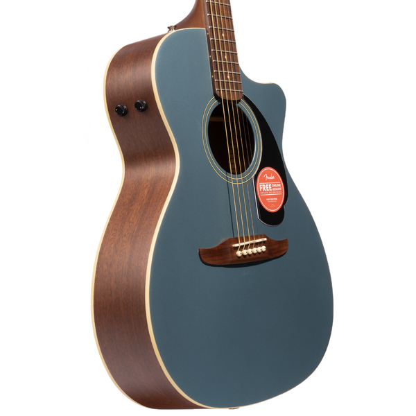 Fender Newporter Player Acoustic-Electric Guitar, Walnut Fingerboard,  Tidepool