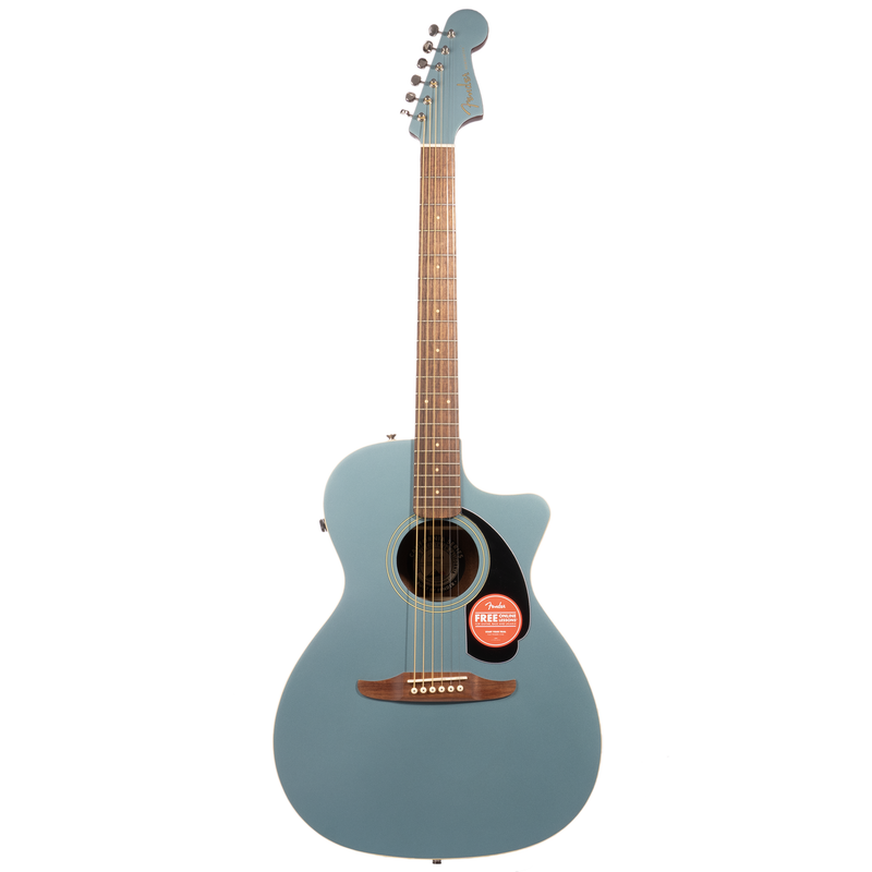 Fender Newporter Player Acoustic-Electric Guitar, Walnut Fingerboard, Tidepool