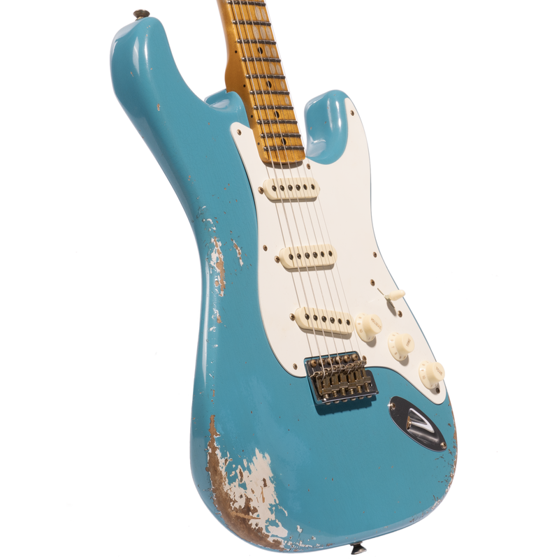 Fender Custom Shop '57 Stratocaster Electric Guitar Heavy Relic, Aged Taos Turquoise