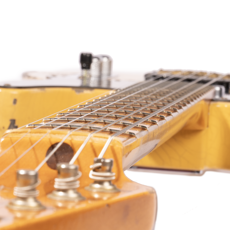 Fender Custom Shop ‘52 Telecaster Electric Guitar, Super Heavy Relic, Aged Nocaster Blonde