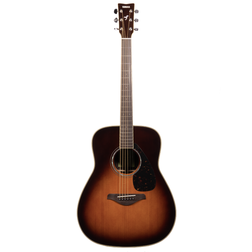 Yamaha FG830TBS Acoustic Guitar, Solid Sitka Spruce, Rosewood, Tobacco