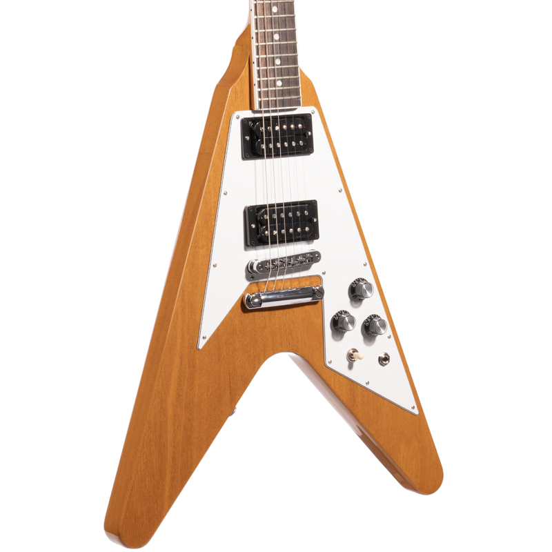 Gibson '70s Flying V Electric Guitar, Antique Natural