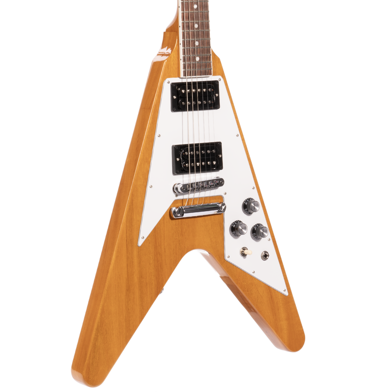 Gibson '70s Flying V Electric Guitar, Antique Natural