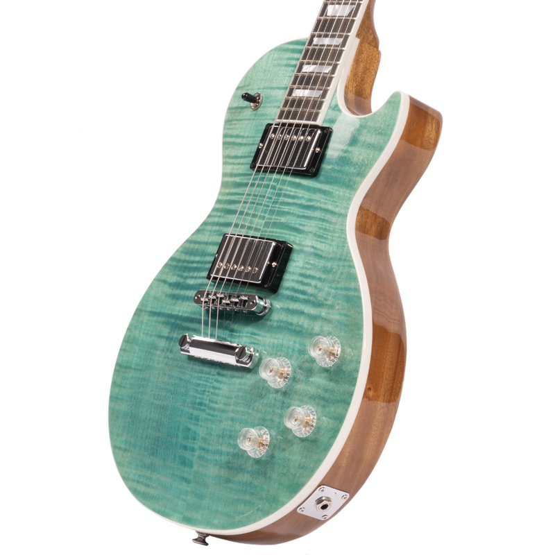 Gibson Les Paul Modern Figured Electric Guitar with BurstBucker Pickups, Seafoam Green