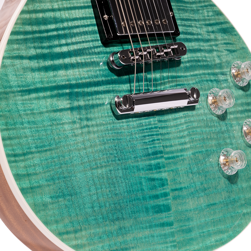 Gibson Les Paul Modern Figured Electric Guitar with BurstBucker Pickups, Seafoam Green