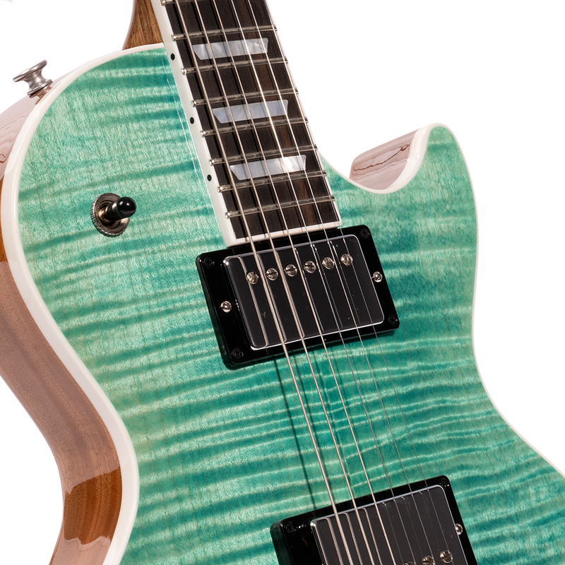 Gibson Les Paul Modern Figured Electric Guitar with BurstBucker Pickups, Seafoam Green