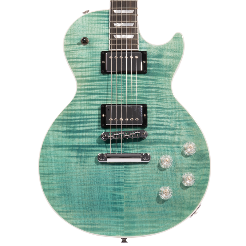 Gibson Les Paul Modern Figured Electric Guitar with BurstBucker Pickups, Seafoam Green