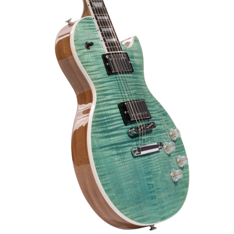 Gibson Les Paul Modern Figured Electric Guitar with BurstBucker Pickups, Seafoam Green