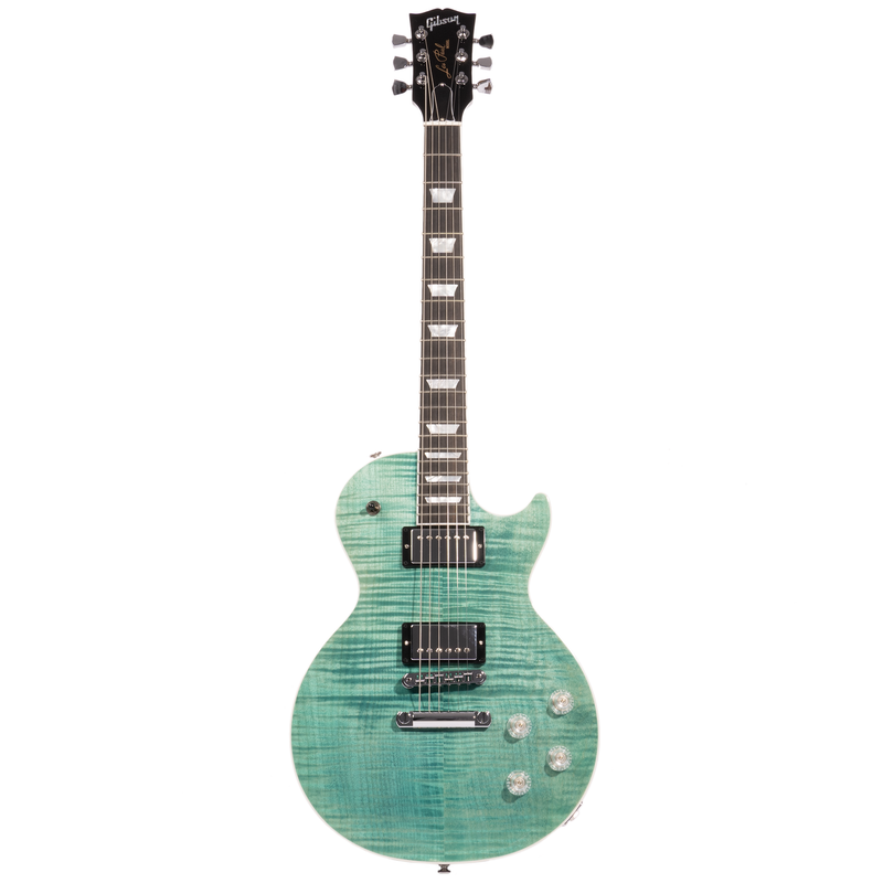 Gibson Les Paul Modern Figured Electric Guitar with BurstBucker Pickups, Seafoam Green