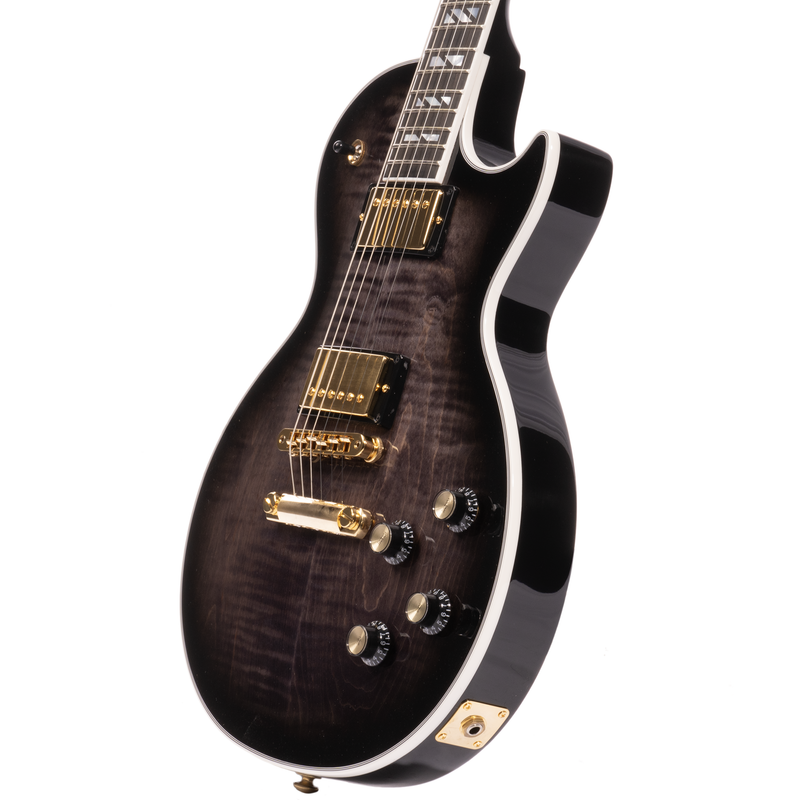 Gibson Les Paul Supreme Electric Guitar, AAA Flame Maple Top, Ebony Burst