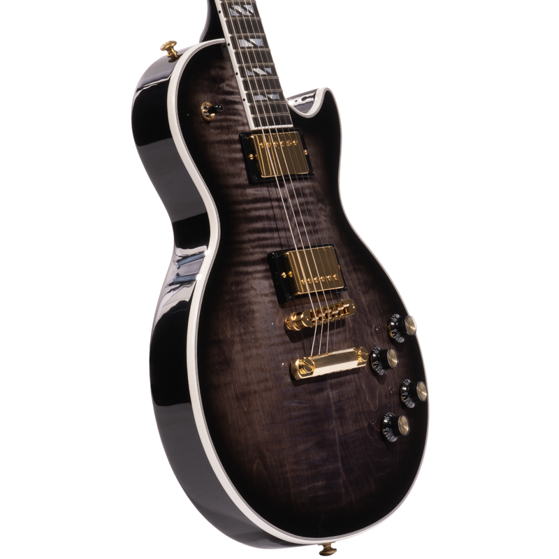 Gibson Les Paul Supreme Electric Guitar, AAA Flame Maple Top, Ebony Burst