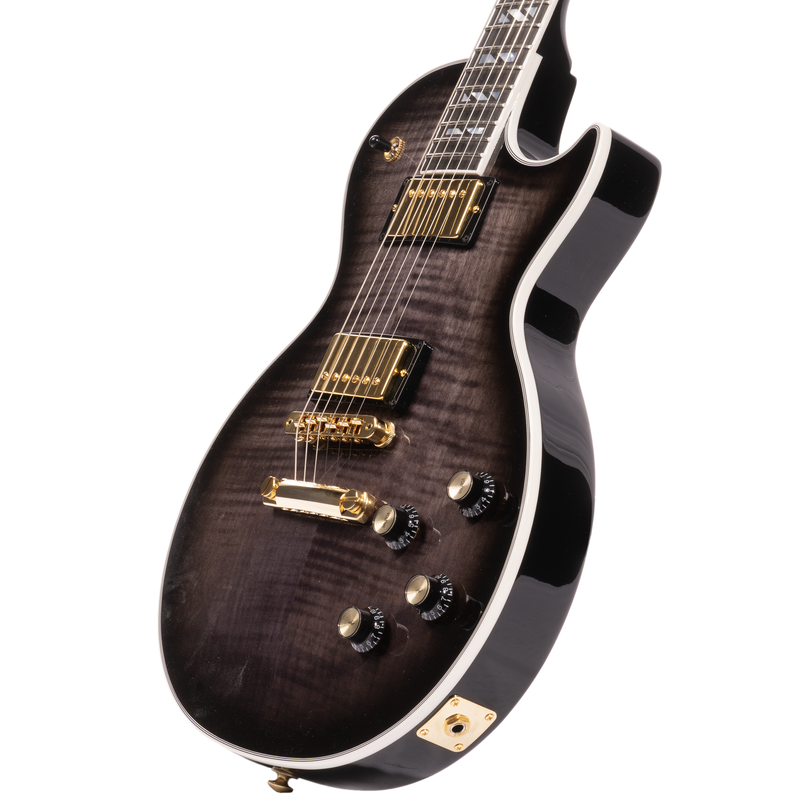 Gibson Les Paul Supreme Electric Guitar, AAA Flame Maple Top, Ebony Burst