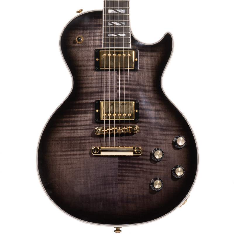 Gibson Les Paul Supreme Electric Guitar, AAA Flame Maple Top, Ebony Burst