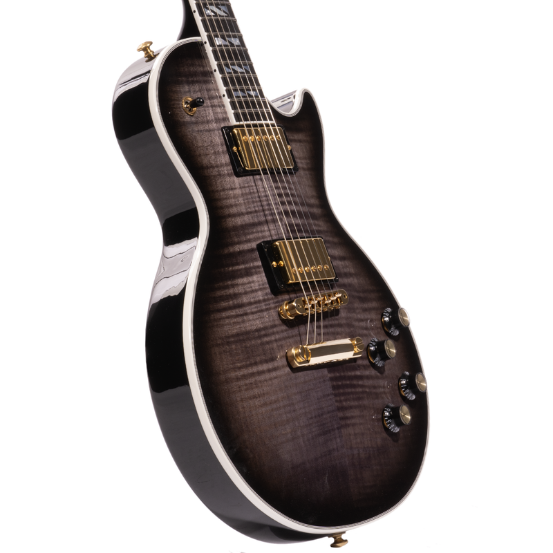 Gibson Les Paul Supreme Electric Guitar, AAA Flame Maple Top, Ebony Burst