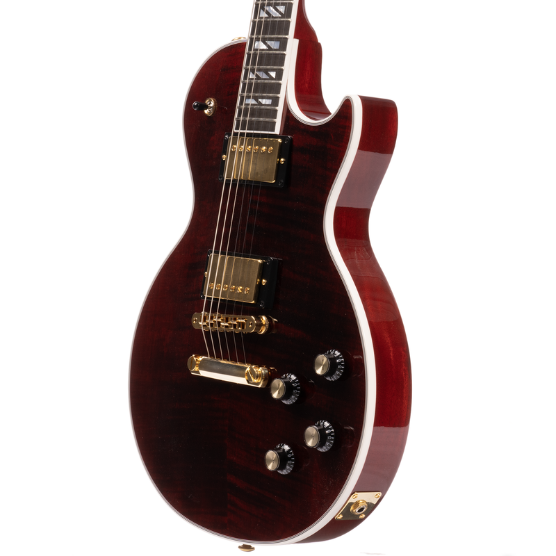 Gibson Les Paul Supreme Electric Guitar, AAA Flame Maple Top, Wine Red