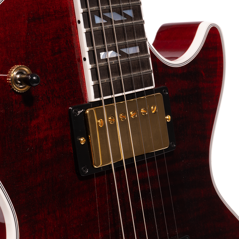 Gibson Les Paul Supreme Electric Guitar, AAA Flame Maple Top, Wine Red