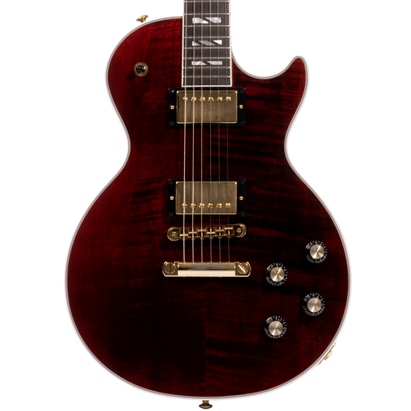 Gibson Les Paul Supreme Electric Guitar, AAA Flame Maple Top, Wine Red