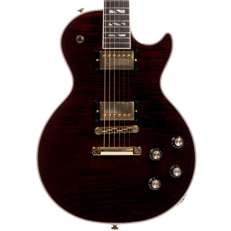 Gibson Les Paul Supreme Electric Guitar, AAA Flame Maple Top, Wine Red