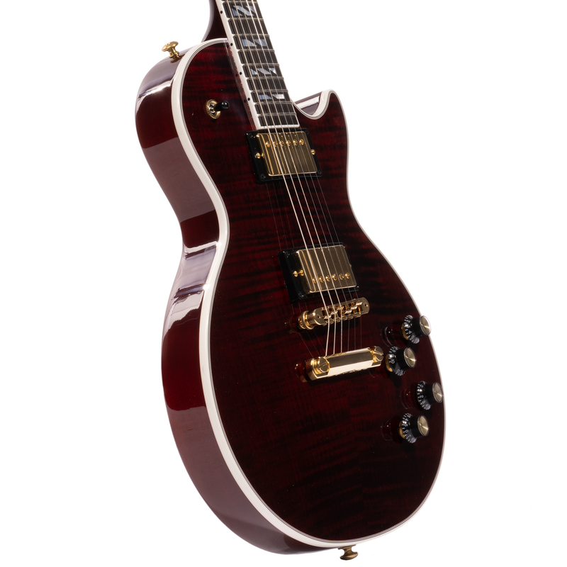 Gibson Les Paul Supreme Electric Guitar, AAA Flame Maple Top, Wine Red