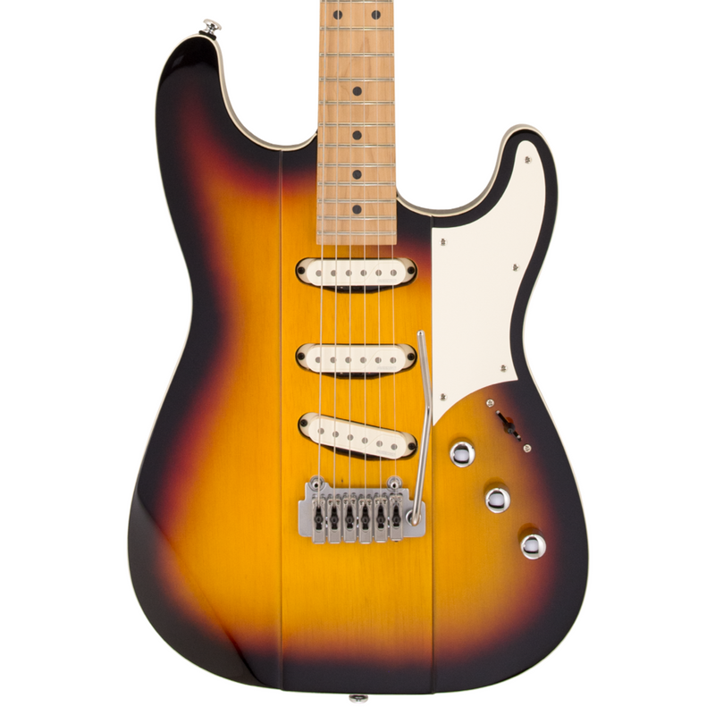 Reverend Greg Koch Signature Gristle ST Electric Guitar, Roasted Maple Neck, 3-Tone Burst