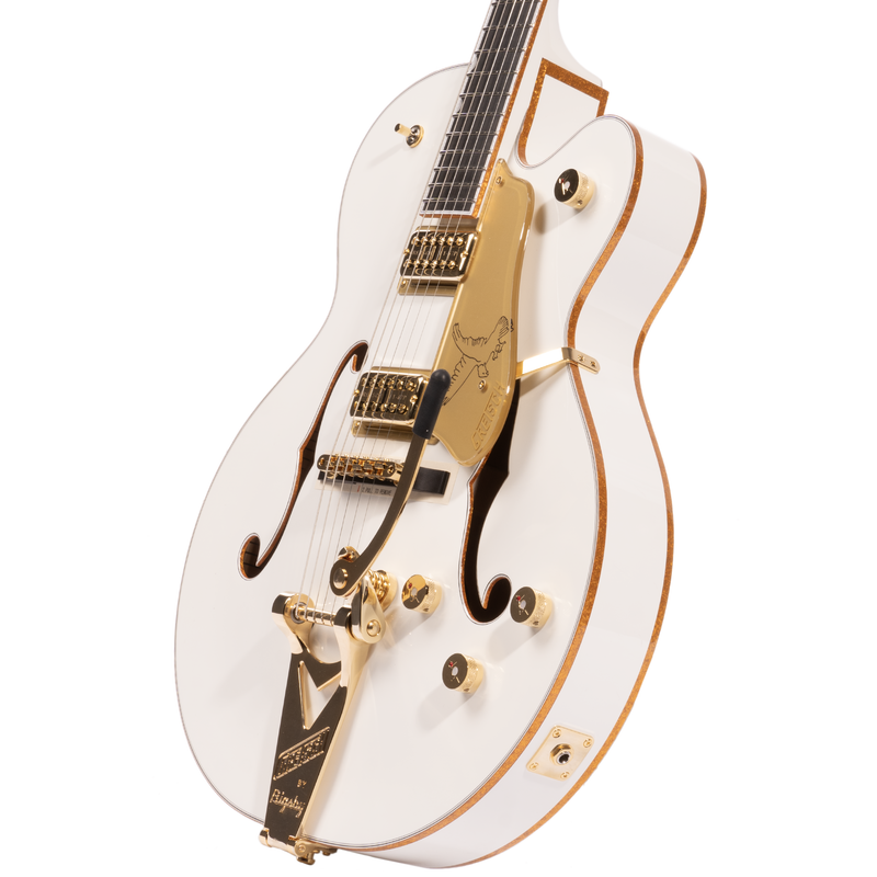 Gretsch G6136TG Players Edition Falcon Hollow Body Electric Guitar, Ebony, White