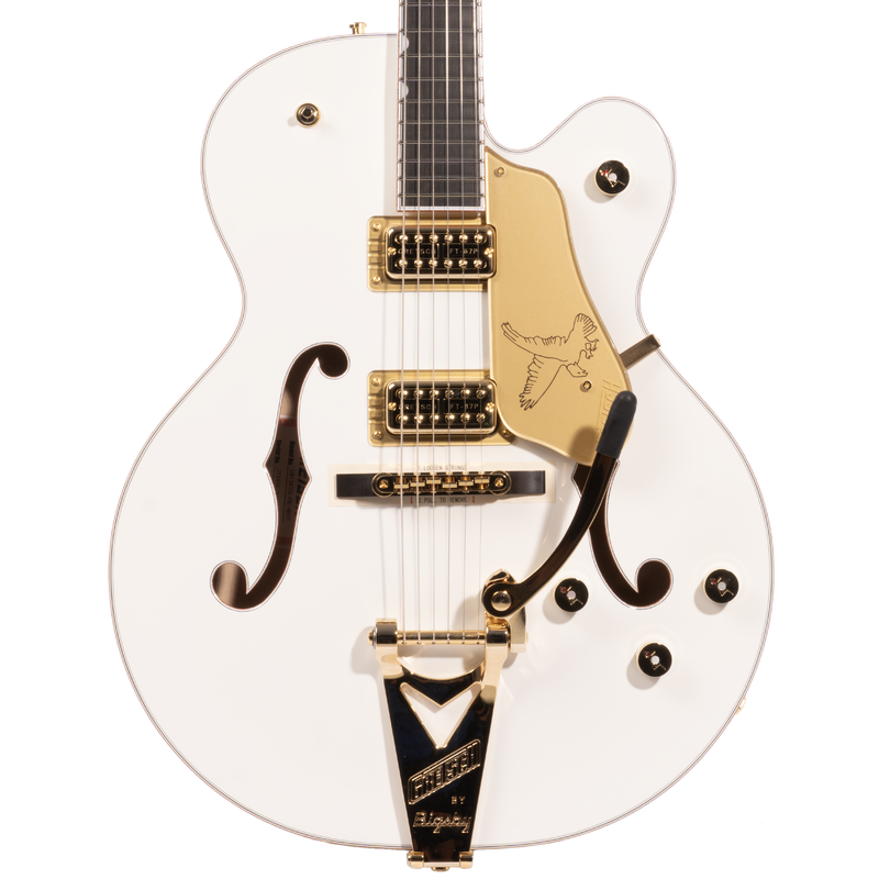 Gretsch G6136TG Players Edition Falcon Hollow Body Electric Guitar, Ebony, White