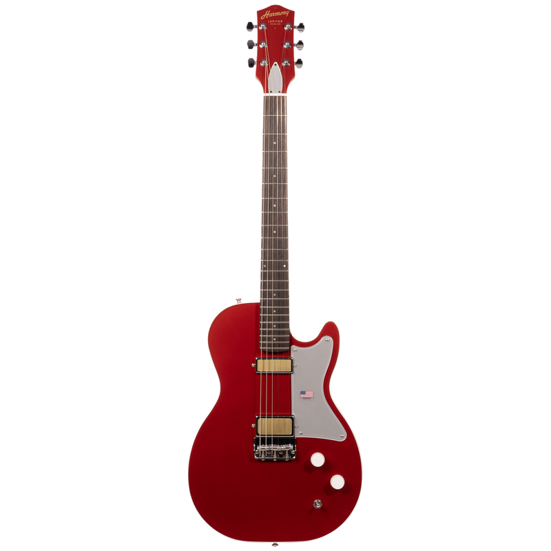 Harmony Standard Jupiter Thinline Electric Guitar with Case, Cherry