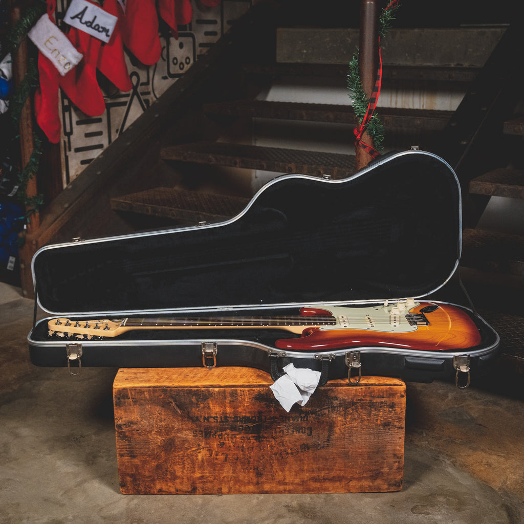 2008 Fender American Deluxe Ash Stratocaster Electric Guitar, Tobacco