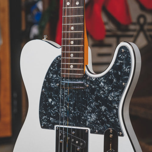 2021 Fender American Ultra Telecaster Electric Guitar, Arctic Pearl w/